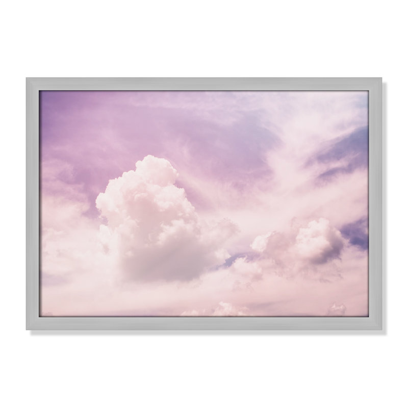 «Lavender Sky» par Rodion Kutsalev - Art encadré à fond blanc, H 17 po x l 23 po x P 1,25 po, Cadre argenté mat
