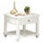 White Washed End Table with Bottom Shelf