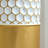 Decorative Metal Vases Set Of 3, Gold And White Hexagonal Pattern Floor Vases, 32.6 28.34 24 Inch Tall For Home Decor, Modern Farmhouse Or Glam Living Room Entryway Centerpiece (5.59In Base)