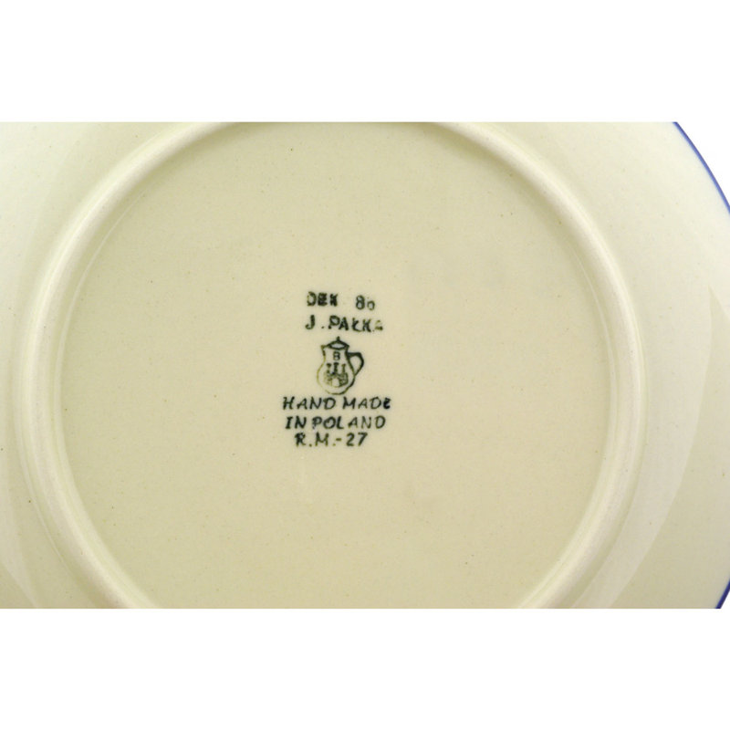 Couronne de poterie polie bleue 8 po