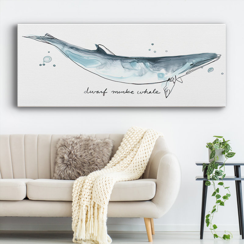 Baleine I sur toile, H 8 po x l 20 po x P 1,5 po