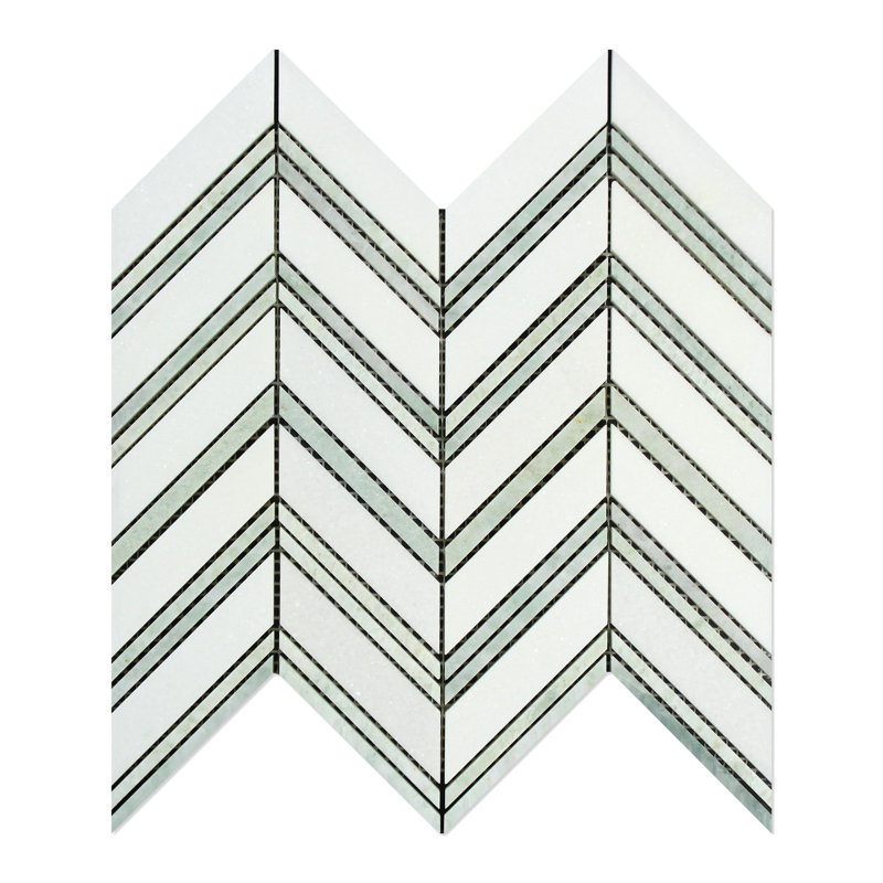 Carreaux de mosaïque en marbre et chevron en marbre