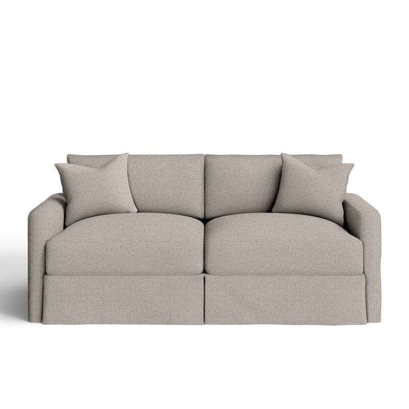 Hartig 84'' Slipcovered Sofa, Indy Dove Performance