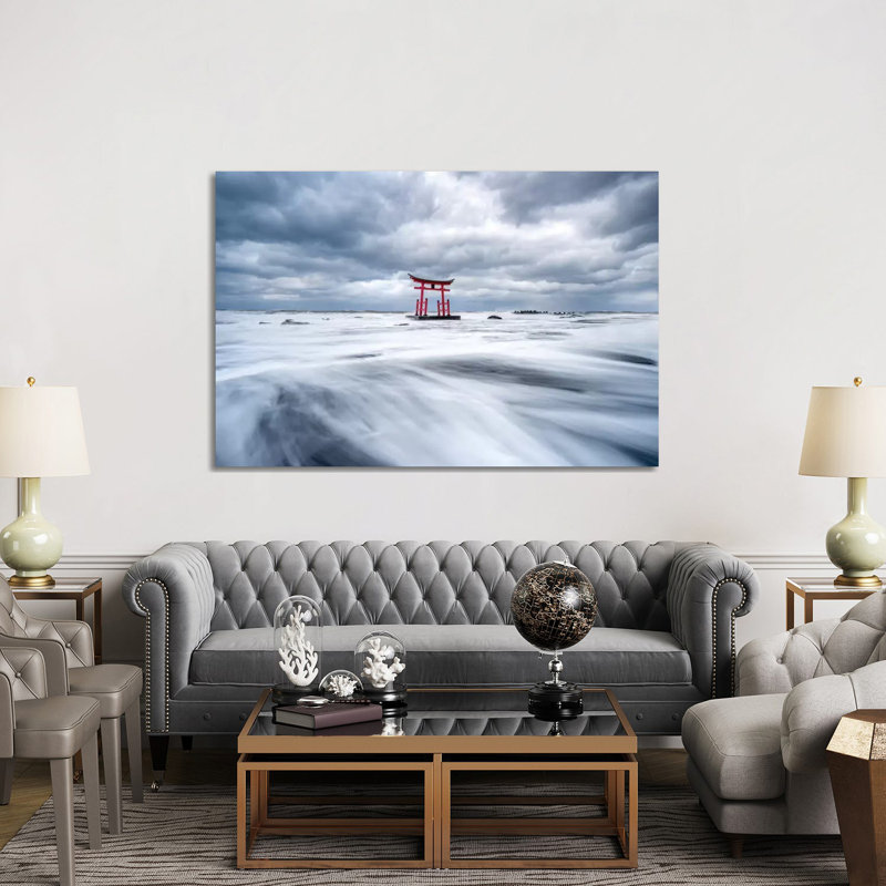 Red Torii Gate In The Sea by Jan Becke - Wrapped Canvas Gallery-Wrapped Canvas Giclée, 152.5 cm H x 101.5 cm W