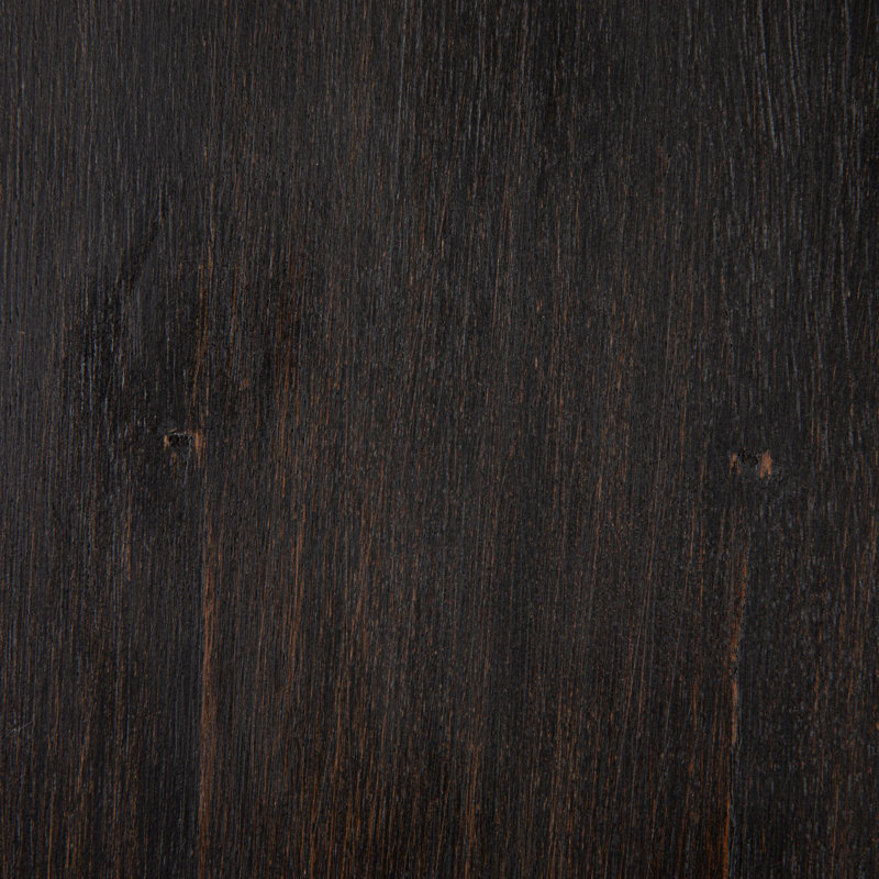 Reclaimed Wood Cabinet with Glass Doors, Black