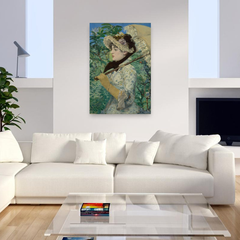 Le printemps, 1881, impression d'art mural abstrait impressionniste contemporain représentant le printemps, H 48 po x l 32 po