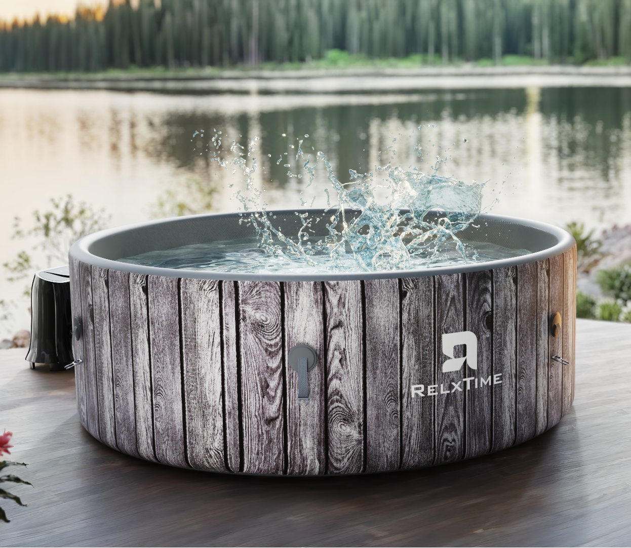 Relxtime Inflatable Hot Tub To Person Round Hottub,portable