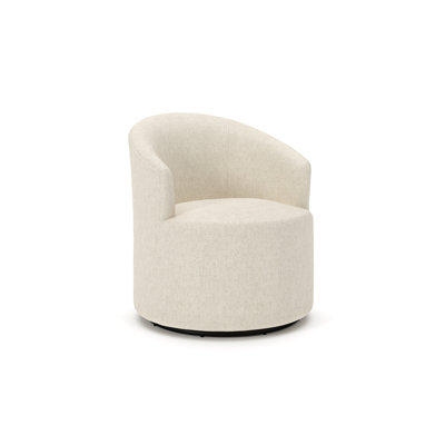 Fauteuil demi-tonneau pivotant rembourré Deryn