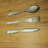 Farmhouse galvanized gray metal fork, spoon, and knife 3-piece kitchen wall hanging set — 31" H x 3.5–5.5" W x 0.25" D-787020042