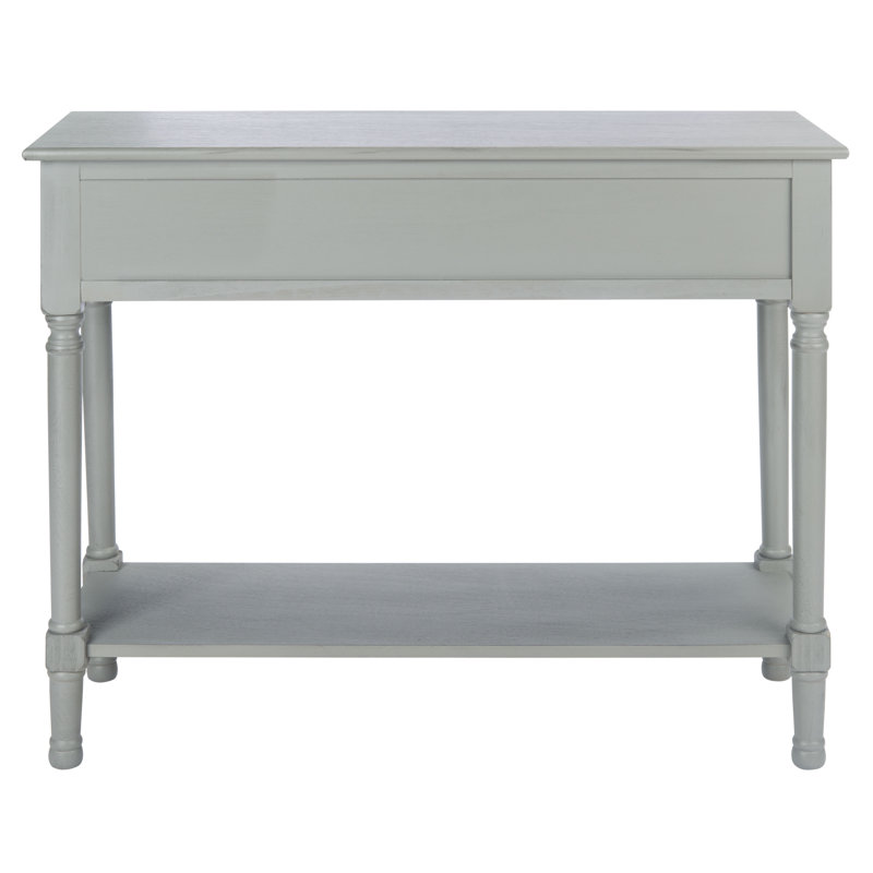 Distressed Gray Pinewood Hallway Table with Storage