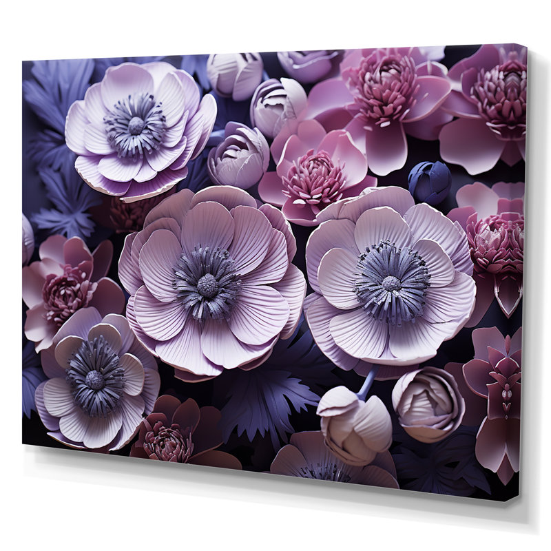 Buttercups Lavender I sur toile, 12" H x 20" W, Toile tendue