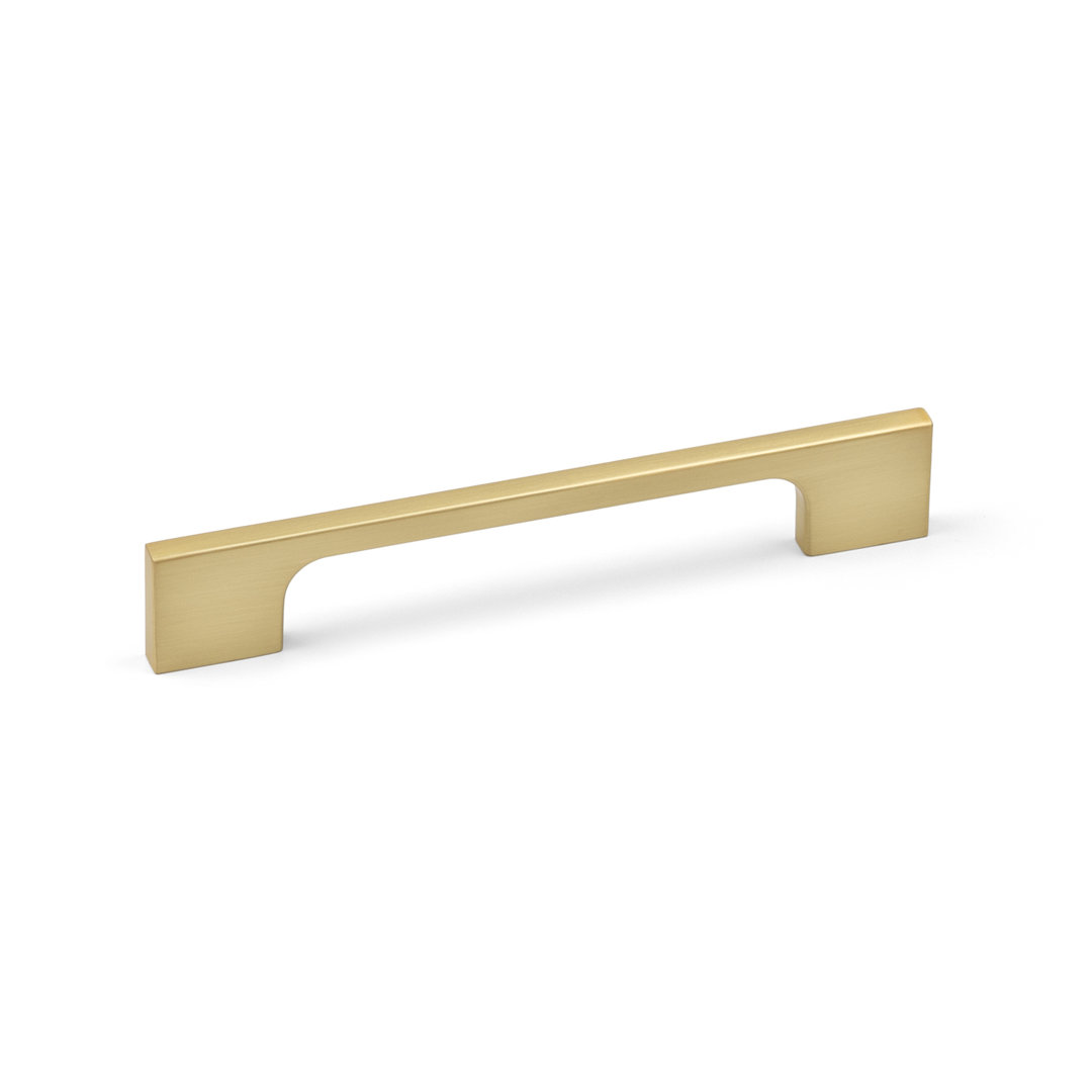 Rackhams Brushed Brass Slim Modern Handles - 128Mm Handle - Image 2