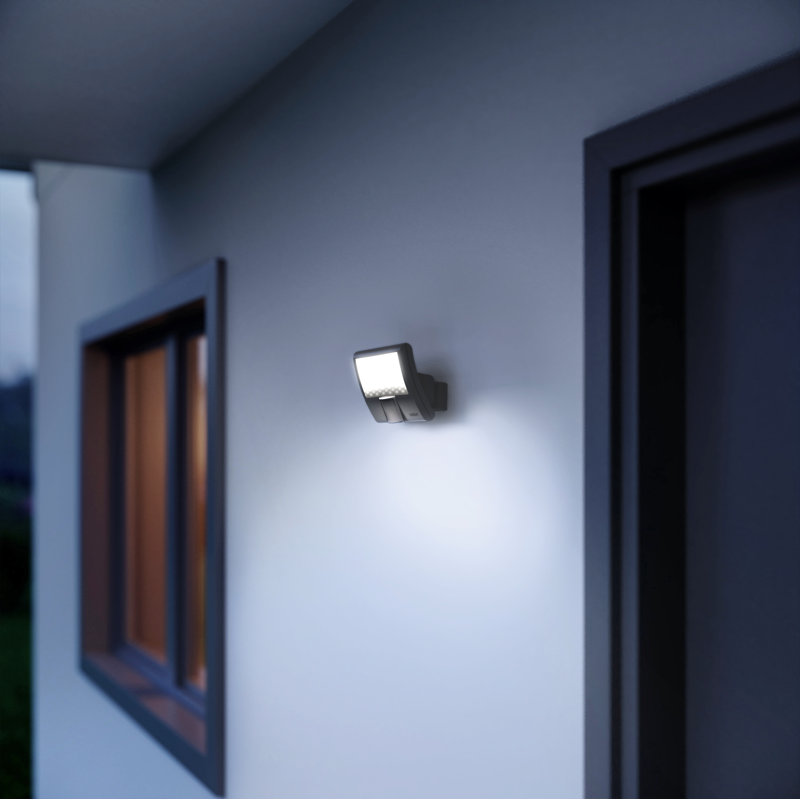 LED Outdoor Flood Light XLED Curved S PIR Motion Sensor Security Light 9.3 W 3000K, Anthracite