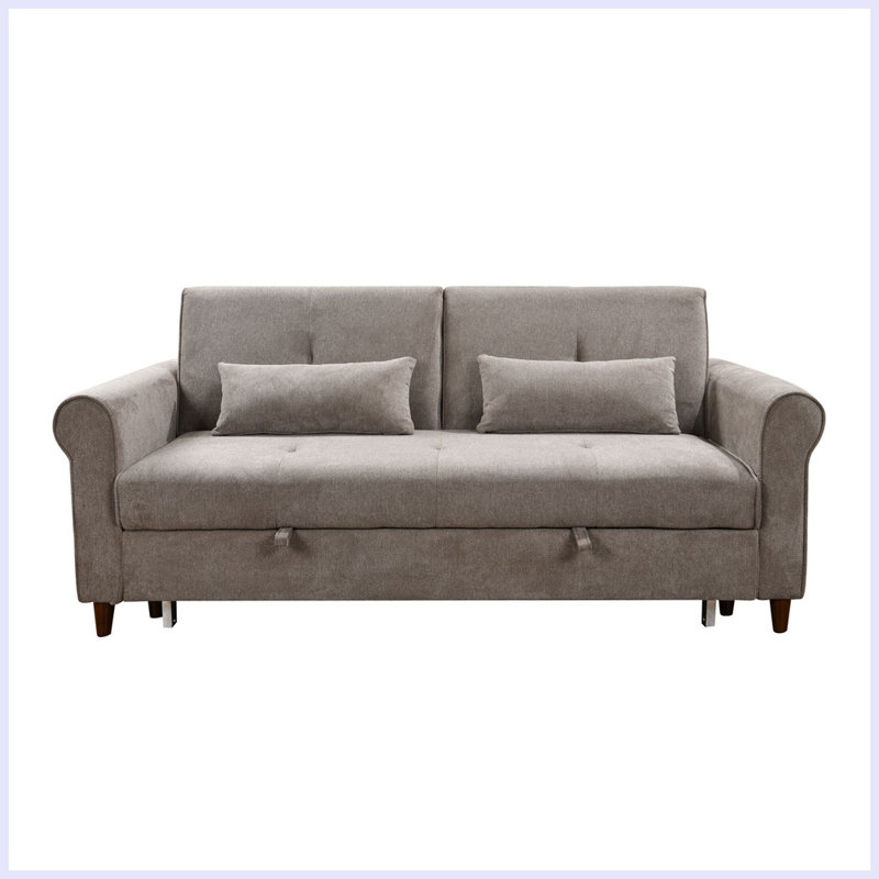 Canapé-lit convertible 3 en 1 Modern, Polyester à 100 % de couleur brune