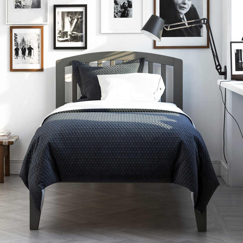 Bealeton Solid Wood Platform Bed, Twin XL, Gray