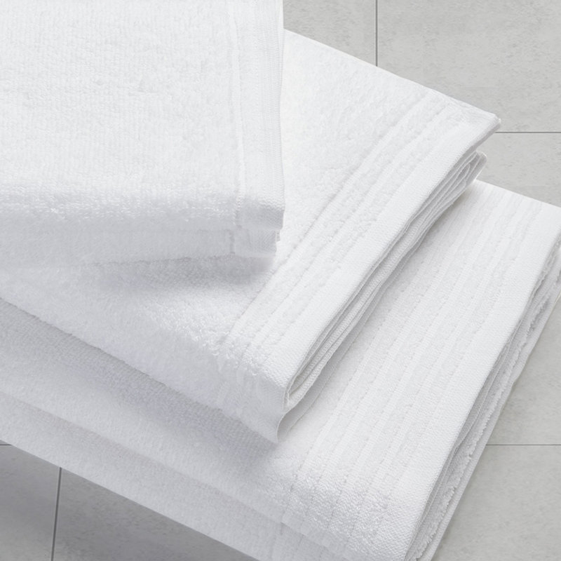 100% Cotton Quick Dry 12 Piece Bath Towel Set, White