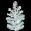 Vickerman 9' x 56" White Iridescent Spruce Artificial Pre-Lit Christmas Tree-1478761246