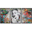 Peinture en aérosol Marilyn Monroe Graffiti et art urbain, art moderne coloré, portrait urbain, 3 pièces-92414494-92414492