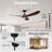 60" Ceiling Fan with Light High Airflow 6-Speed, Low Noise Reversible DC Motor ABS Blades, 3CCT Dim-561397526