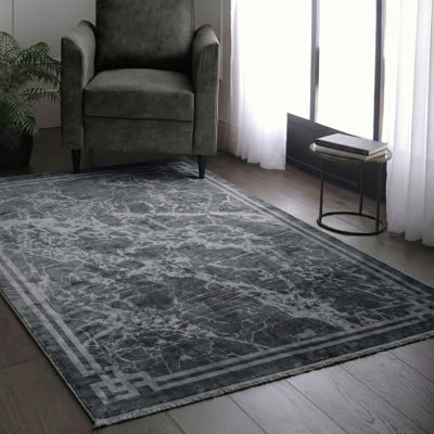 Alessandra Washable Persian Grey Rug