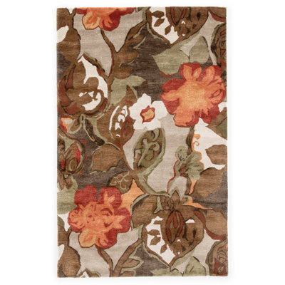 Tapis gris clair touffeté à la main Voshell