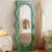 Green Wavy Dressing Mirror, Irregular Floor Mirror, High-End Entryway Full-Length Mirror-128942663