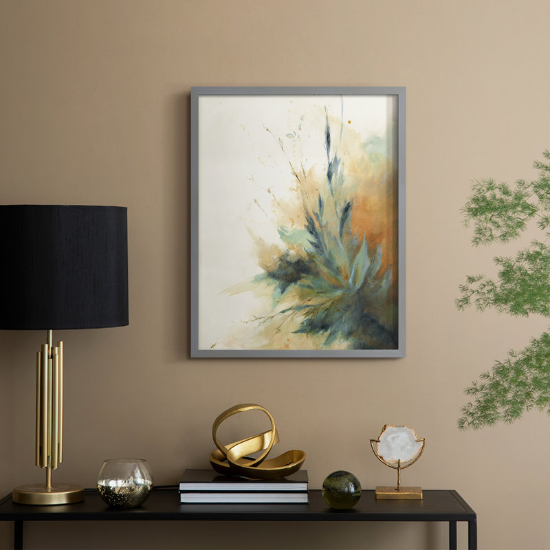 Desert Song II - reproduction d'art encadrée - bois massif, Gris, H 11 po x l 9 po