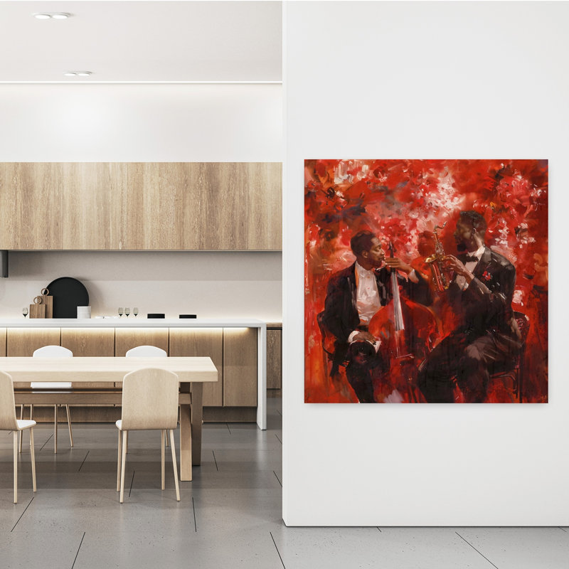 Play More Jazz VIII, art abstrait contemporain, H 48 po x l 48 po