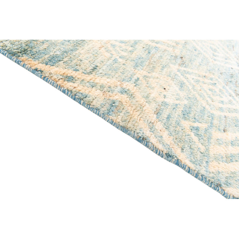 Tapis de couloir bleu clair Kalmanovitz