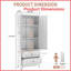 Armoire garde-manger autoportante blanche 72 po - 2 tiroirs et tablettes réglables, organisateur de rangement en acier robuste pour appareils électroménagers, épices, vaisselle