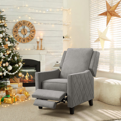 Muscae 20.9" Wide Cotton Blend Manual Club Recliner by Latitude Run