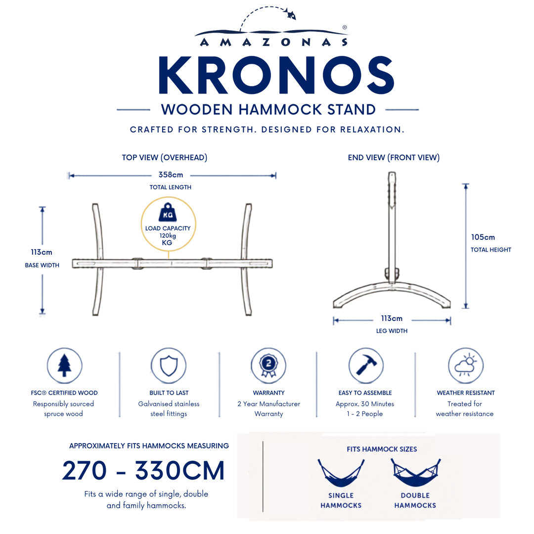 Wood Standard Hammock Stand