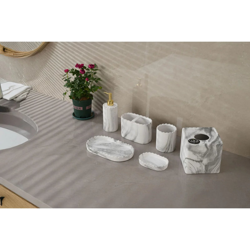 8pc Resin Bathroom Accessories Set