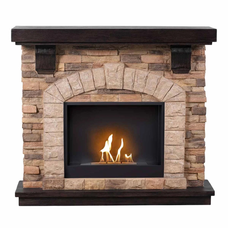 Lily Manor 120.3 cm W Bio-Ethanol Fireplace