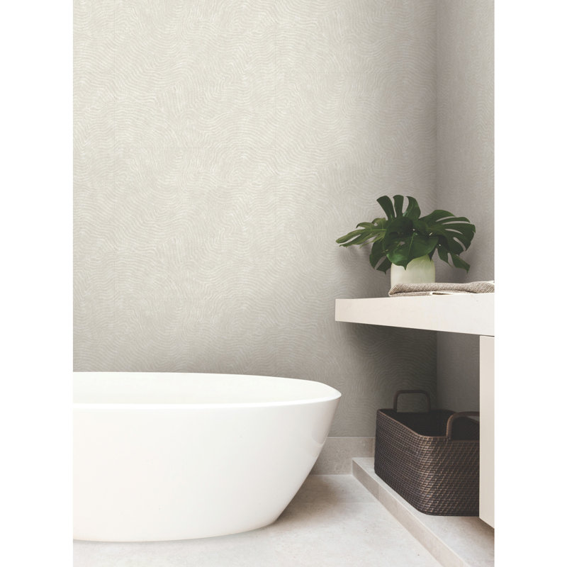27' L x 27" W Wallpaper Roll, White
