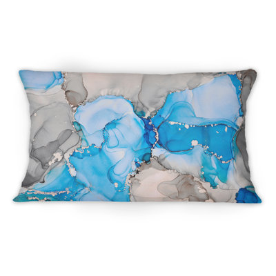 Coussin 12 "x 20" Blue and Grey
