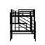 Base de lit mezzanine simple en métal avec escalier de rangement en maille de fer