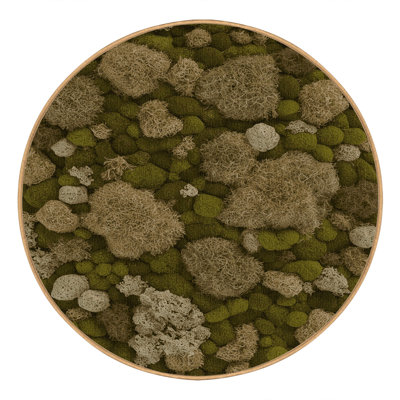 Tapis botanique brun lavable à la machine