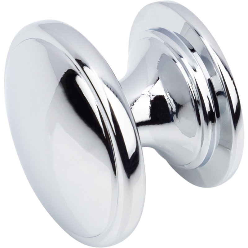 1 1/4" Diameter Mushroom Knob Multipack, Polished Chrome