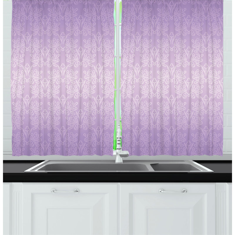 Floral Tailored Kitchen Curtain