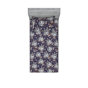 Violet foncé, jaune souci, gris / floral