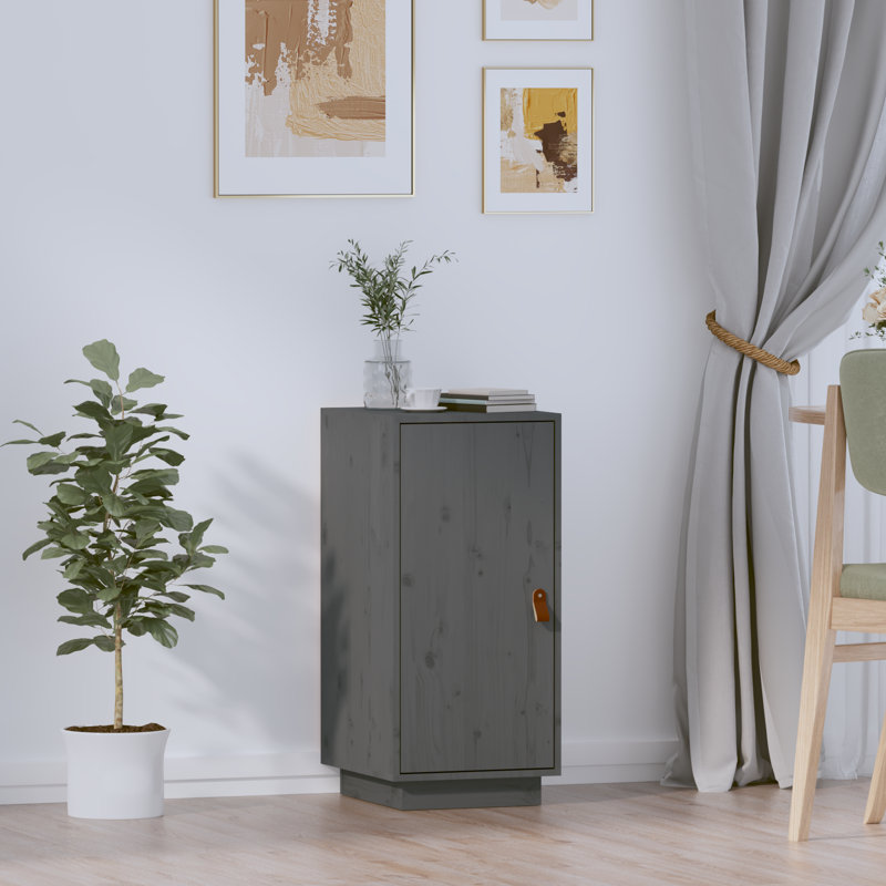 Julianah 34cm Solid Wood Sideboard, Grey