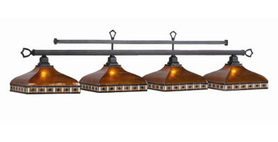 Luminaire suspendu linéaire à 4 lumières pour table de billard Brekke par RAM Game Room