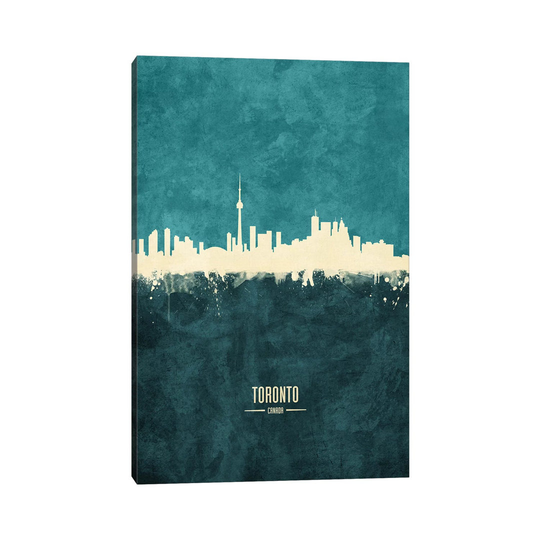 Toronto Canada Skyline by Michael Tompsett - Wrapped Canvas Print