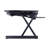 Rocelco 46 in. Black Height Adjustable Standing Desk Converter with Desktop AC USB Charger and Triple Monitor Riser Platform
