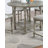 Dining Table 4X High Chairs 5Pcs Counter Height Dining Set Plush Upholstered Fabric Seat Contemporary Style