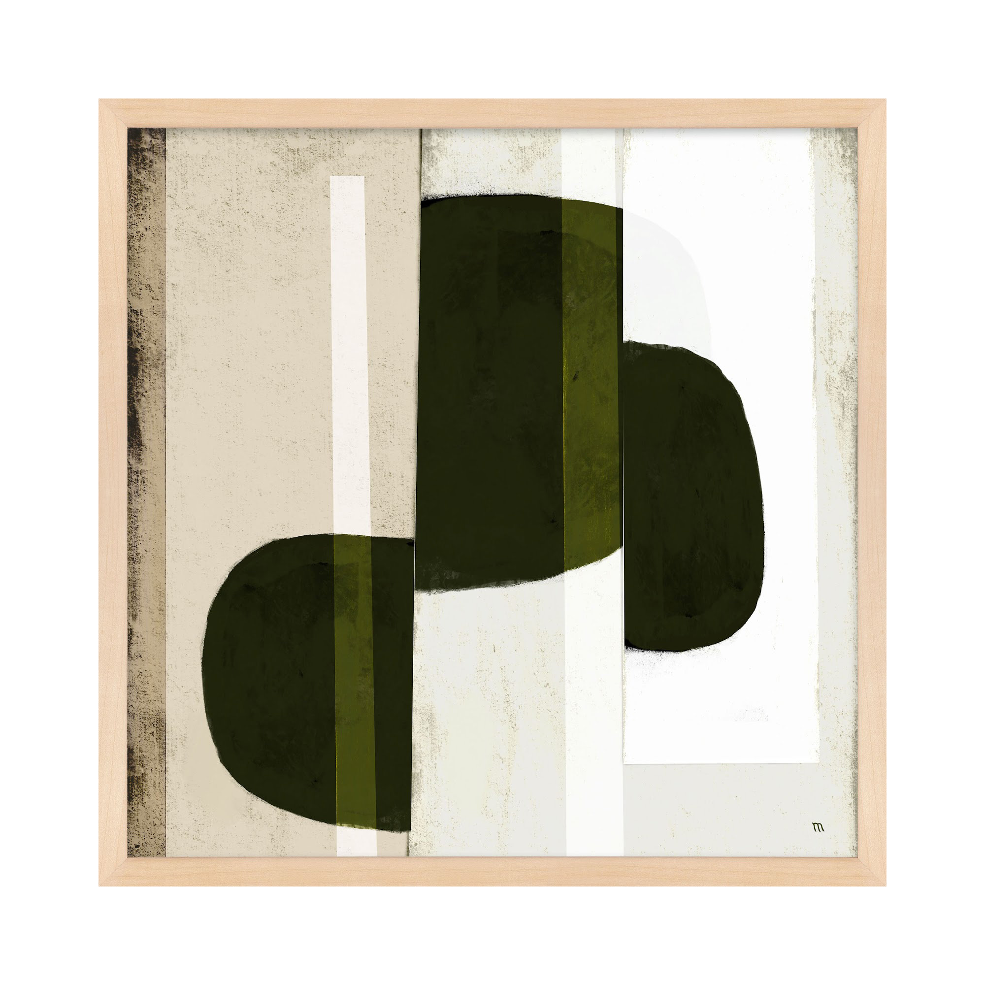 Collage 2 by StudioM, Maple Framed Paper, 16" H x 16" W x 1.25" D