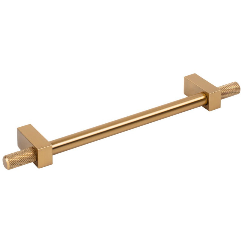 Larkin 4 Knurled Ends Bar Pull, 3 3/4", Satin Bronze