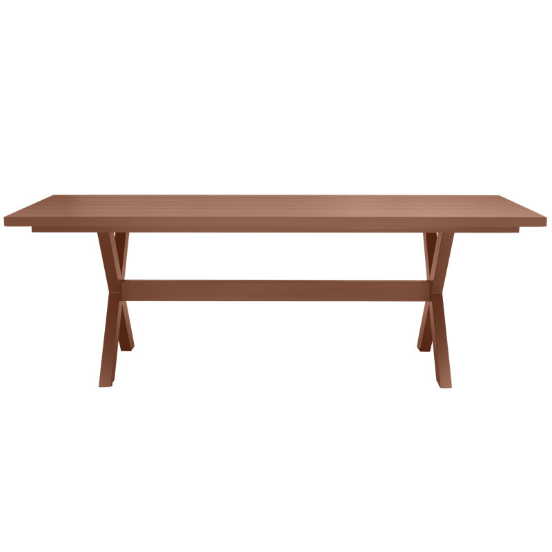 Delta Rectangular Outdoor Dining Table , 105cm cm W 220cm cm D, Terra