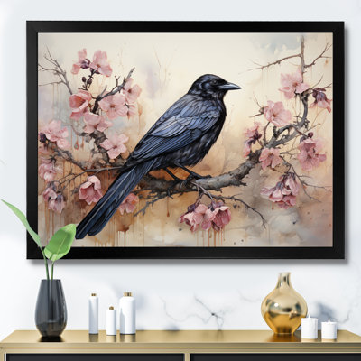 Crow Whispering Royalty I - Animals Canvas Art Print